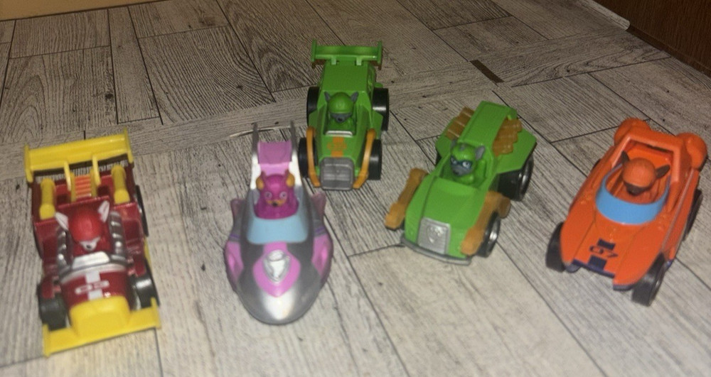 Paw Patrol Car Lot 5 Die Cast True Metal Vehicles Nickelodeon Toys Zuma Skye