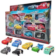 12 PCS Disney Pixar Cars Lightning McQueen Storm Jackson PVC Model Car Gift Kids