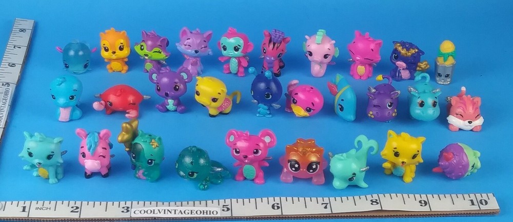 Hatchimals Colleggtibles 29 Figurine Lot Mini Animals Sea Pony Hippo Cat Glitter