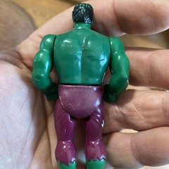 Vintage 1975 MEGO Straight Legged Hulk with Original Stand! Great Condition
