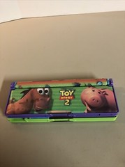 Toy Story 2 Buzz Lightyear Woody Storage pencil Case Holder Reversible Vintage