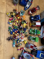 Huge Lot Paw Patrol Aircraft Carrier Vehicles Helicopter Cruiser 60 Figures