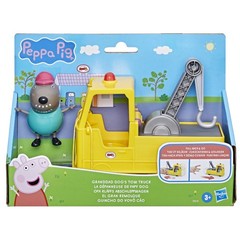 Peppa Pig Granddad Dog Pull Back Tow Truck Toy with Figure for Kids 3 Years Up