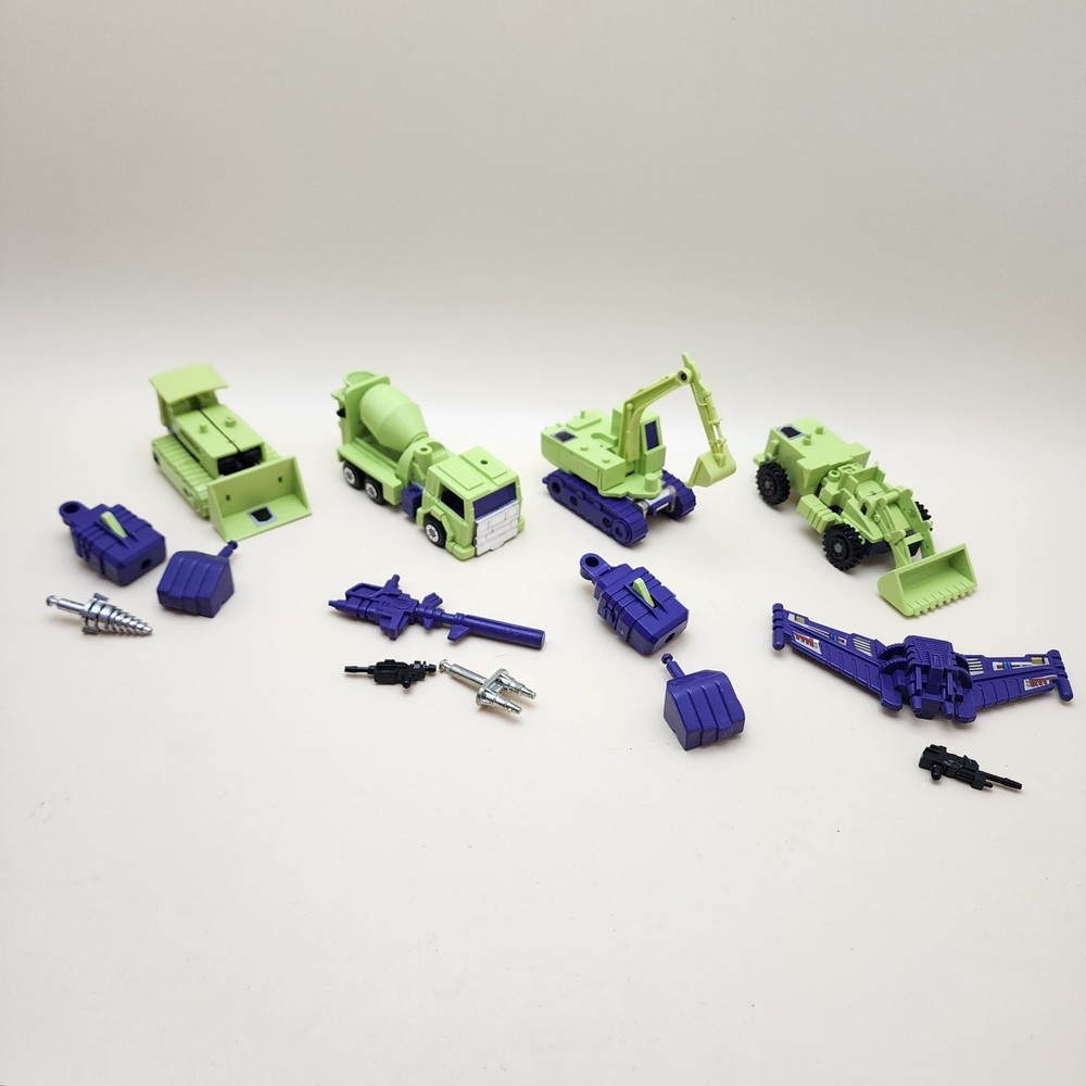 TRANSFORMERS G1 (1985) CONSTRUCTICONS Bonecrusher Scavenger Mixmaster Scrapper
