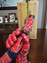 Rare Spider’s Fury Spiderman 7” Fixed blade knife Hand Bust Stand Hand Painted