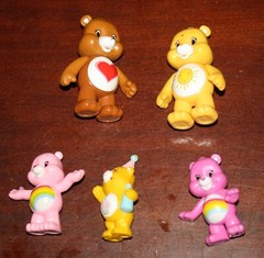 Lot 5 Care Bears Figures 4 X Just Play TCFC W Sweet Sakura & 1983 2.5″ Birthday