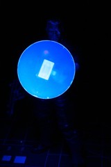 Custom clear BLUE Energy SHIELD for 6in. figure 1:12 PHOTON resin UV