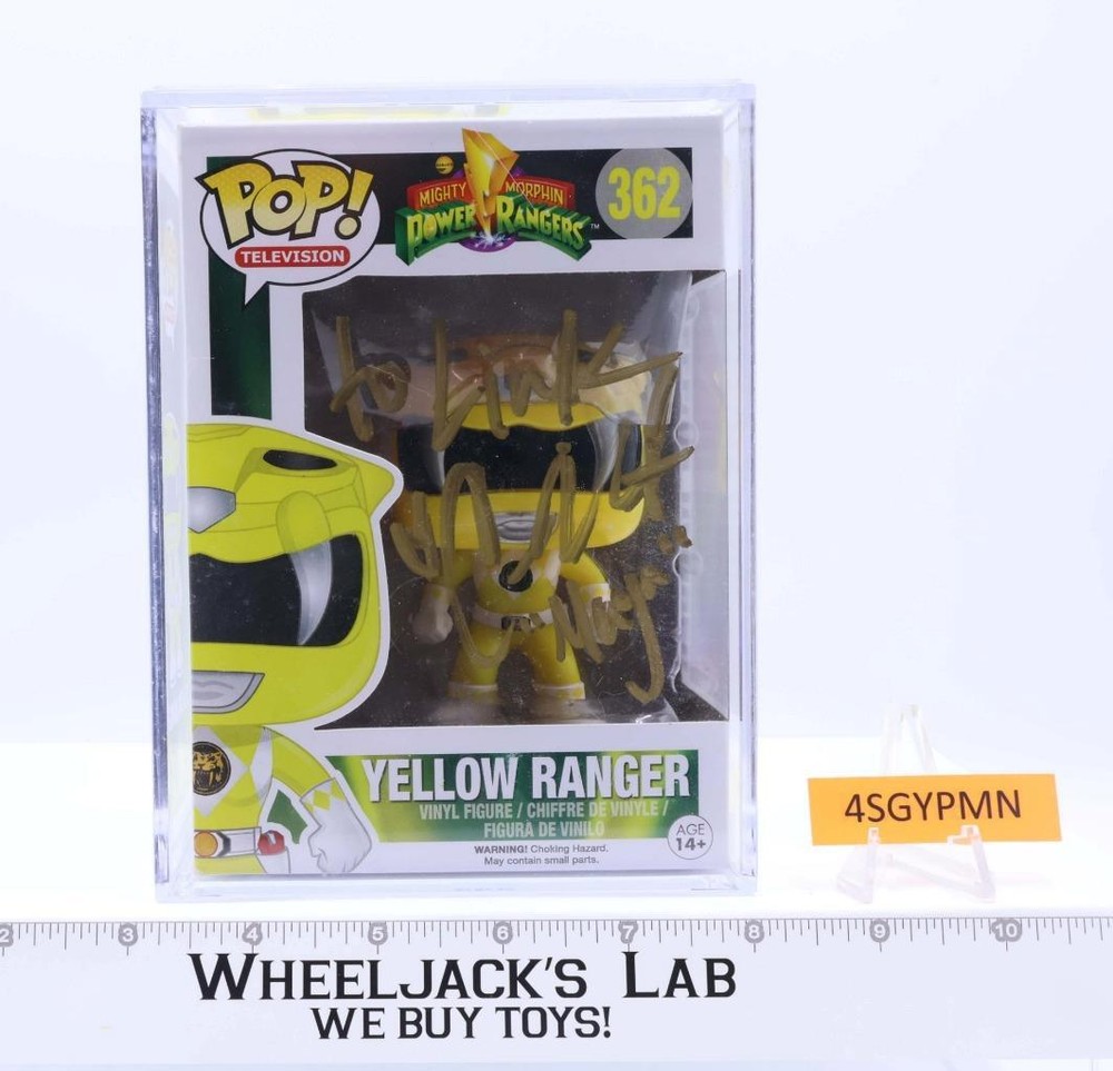 Yellow Ranger Funko Pop AUTOGRAPHED Cerina Vincent Power Rangers Lost Galaxy
