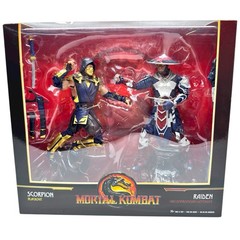 Mortal Kombat Scorpion Blackout & Raiden Defender Deluxe Figure Set 2020 New
