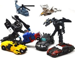 8 Pcs Mini Car Robot Toys, 3.5-inch Small Hero Action Figures, Birthday Favor…