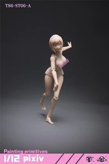 86TOYS T86-ST06-A 1/12 Super Large Bust Plump Hip Girl Head Body Flexible Figure