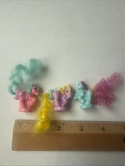 Vintage My Little Pony Ponytail Petite Ponies Lot Of 3 Pink Purple Blue