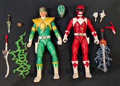 Power Ranger Lightning Collection Mighty Morphin Red Ranger and Green Ranger