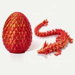 Easter Gift 3D Printed Dragon w/Egg Crystal Dragon Fidget Toys Full Articulated