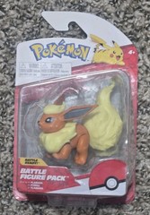 Flareon Pokemon Battle Feature Figure 3’’ Articulated Action 2019 Jazwares New