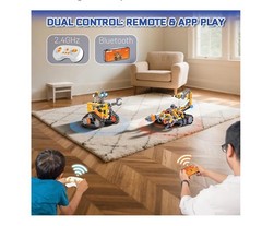 Robot Building Kit Kids & Adults 4-in-1 Rechargeable RC Robotics Kit Bricks New
