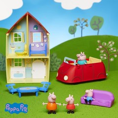 Peppa Pig Family Home Playset With 4 Figures and Car