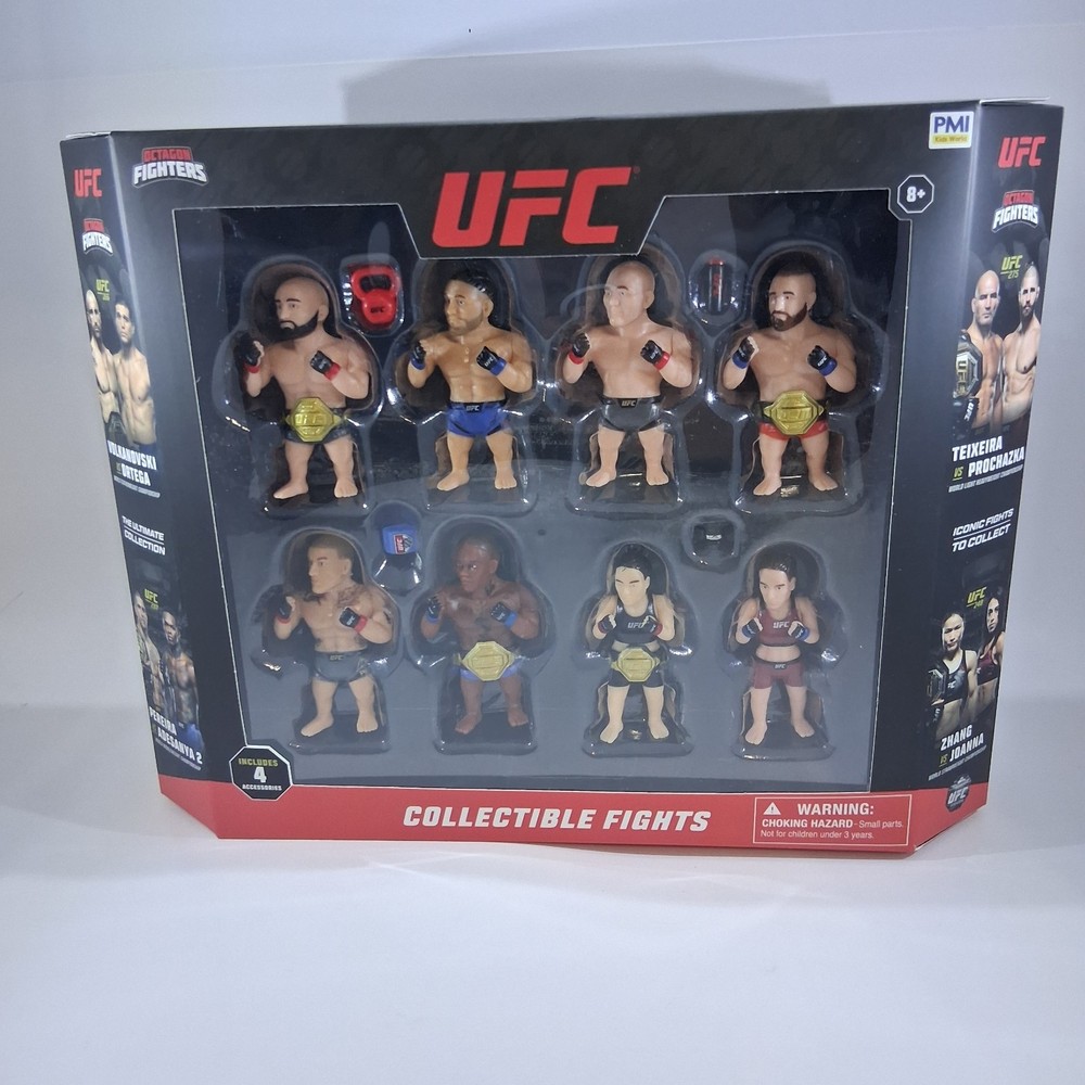 PMI UFC Collectible Fights Octagon Fighters Collectible Fights Figurines Set NEW