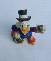 Vintage 1986 Walt Disney Ducktales Scrooge McDuck w/ Money Bag Toy Figure 80’s