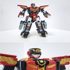 Metal Cardbot S Blast Train Red Transforming Robot Train toy -Fast EMS Shipping