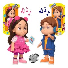 Maria Clara and JP Talking Dolls – 14 Phrases in PORTUGUESE – Youtuber Toy Kit