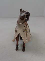 Schleich Horse 2003 Crusader Medieval Jousting Horse White with Gold Cross 70034