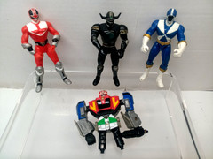 Power Rangers Action Figures Lot Of 4 Mixed Themes Eras 6″