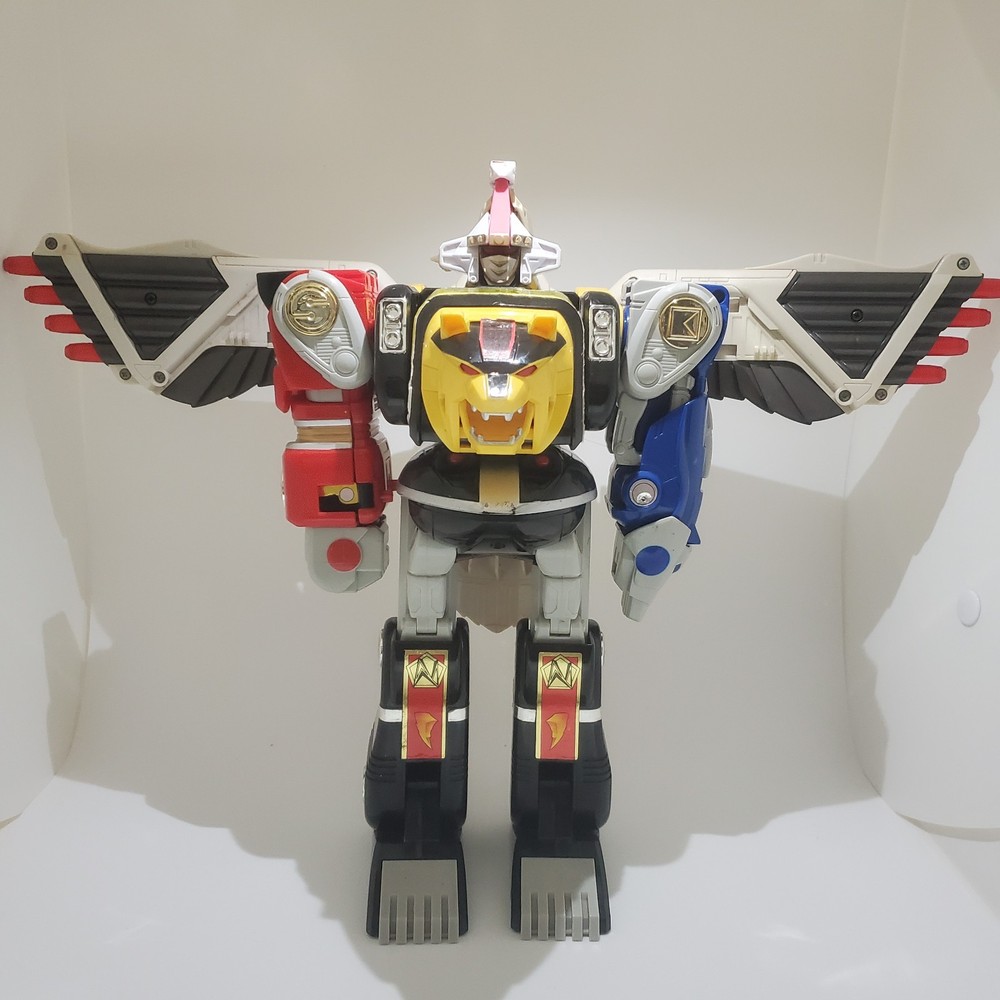 Bandai Mighty Morphin Power Rangers Deluxe Ninja Megazord WITH Falcon Zord 1995