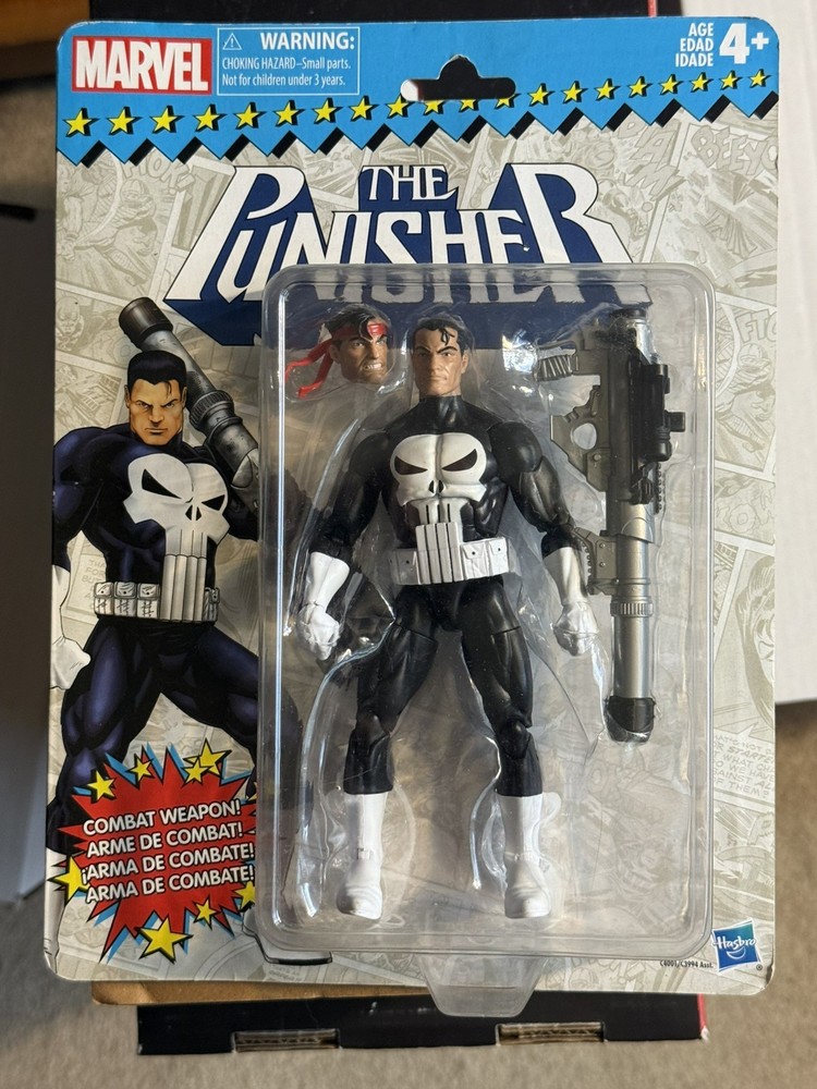 Marvel Legends Retro Hasbro The Punisher Frank Castle Action Figure NIB 2019