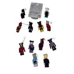 Marvel Bearbrick 100% Keychain Lot of 13 Spider‑Man Venom Iron Man X-Men Gwen