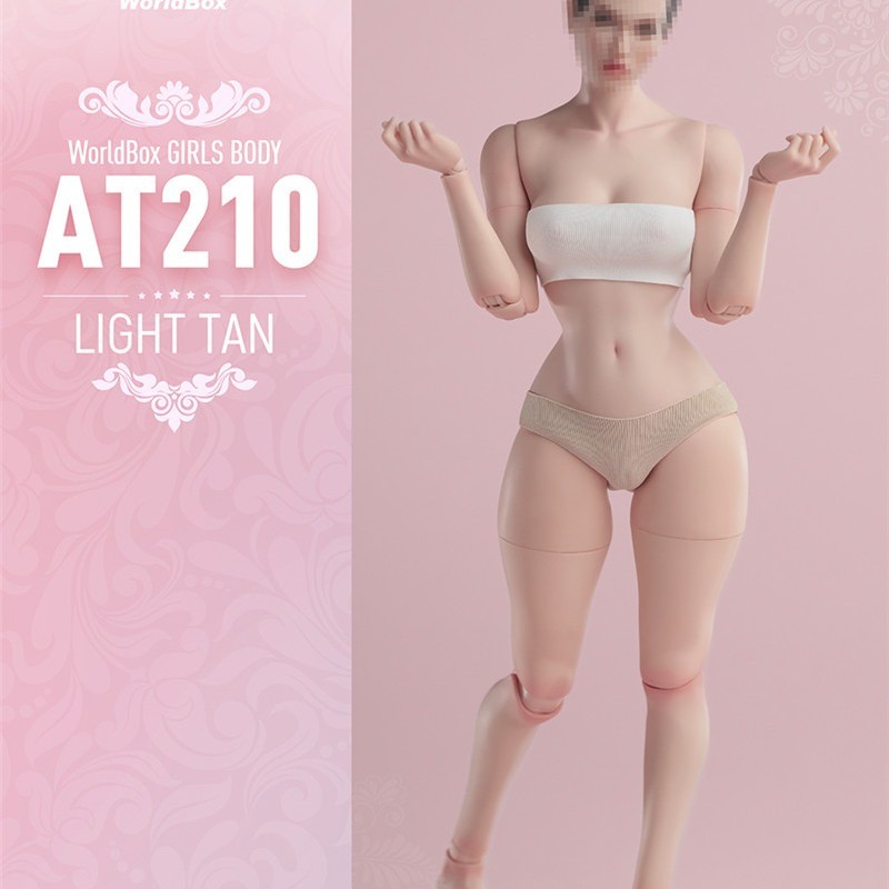 Worldbox AT210 1/6 Female Body Bee Waist Version AT218 White Muscle Version Gift