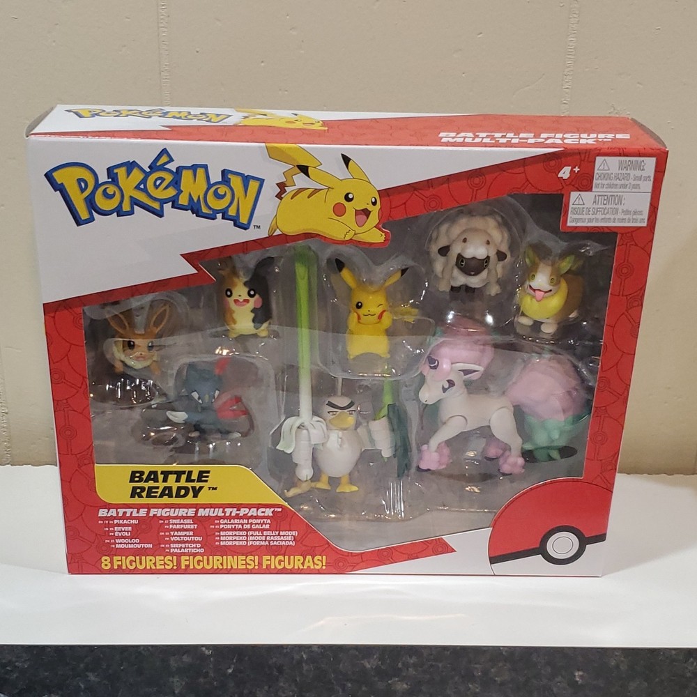 Pokémon Battle Figure Multi-Pack 8 Action Figures Pikachu Eevee Wooloo