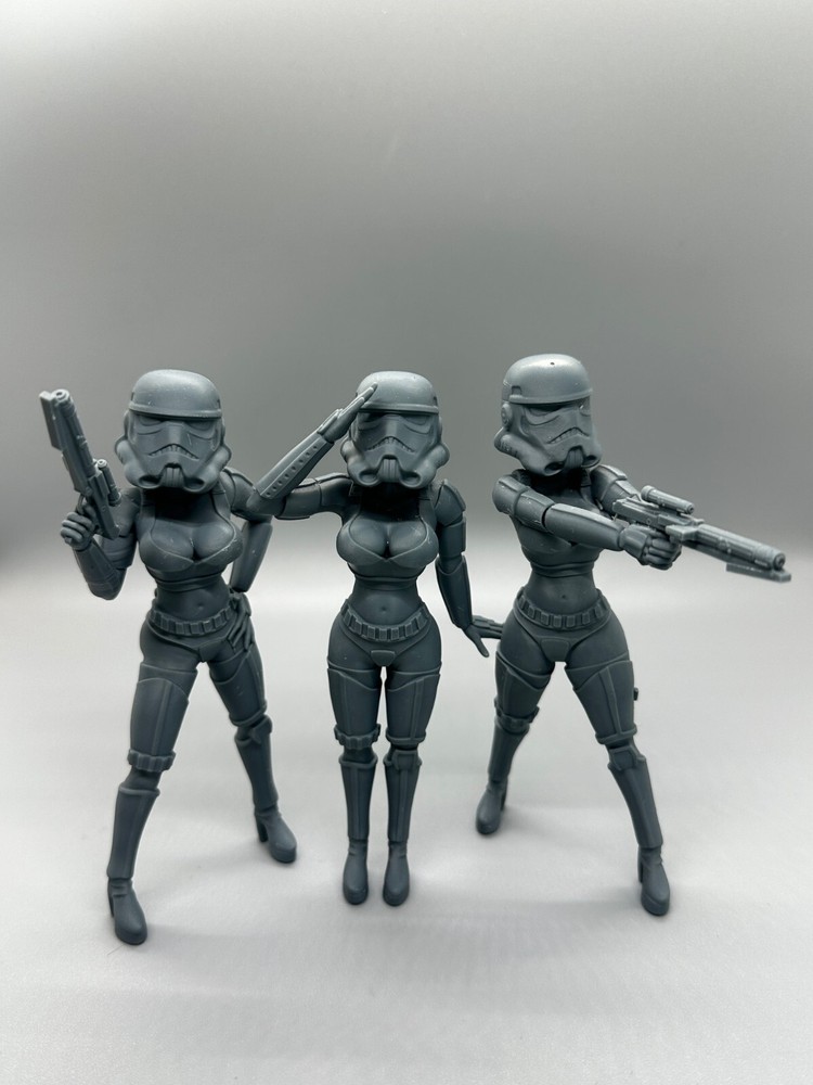 Sexy Star Wars Stormtroopers Set of 3 (5 1/2 inch/1:12 Scale)