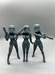 Sexy Star Wars Stormtroopers Set of 3 (5 1/2 inch/1:12 Scale)