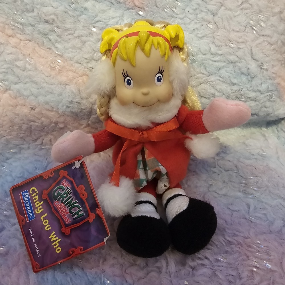 Playmates The Grinch Who Stole Christmas Cindy Lou Who Plush Doll w/ Tag Xmas