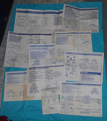 vintage G.I. GI JOE INSTRUCTIONS BLUEPRINTS LOT x10 Manta Havoc Asp FREE SHIP
