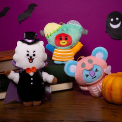 LINE FRIENDS BT21 Mascot Halloween Polyester TATA/CHIMMY/COOKY etc. JAPAN NEW