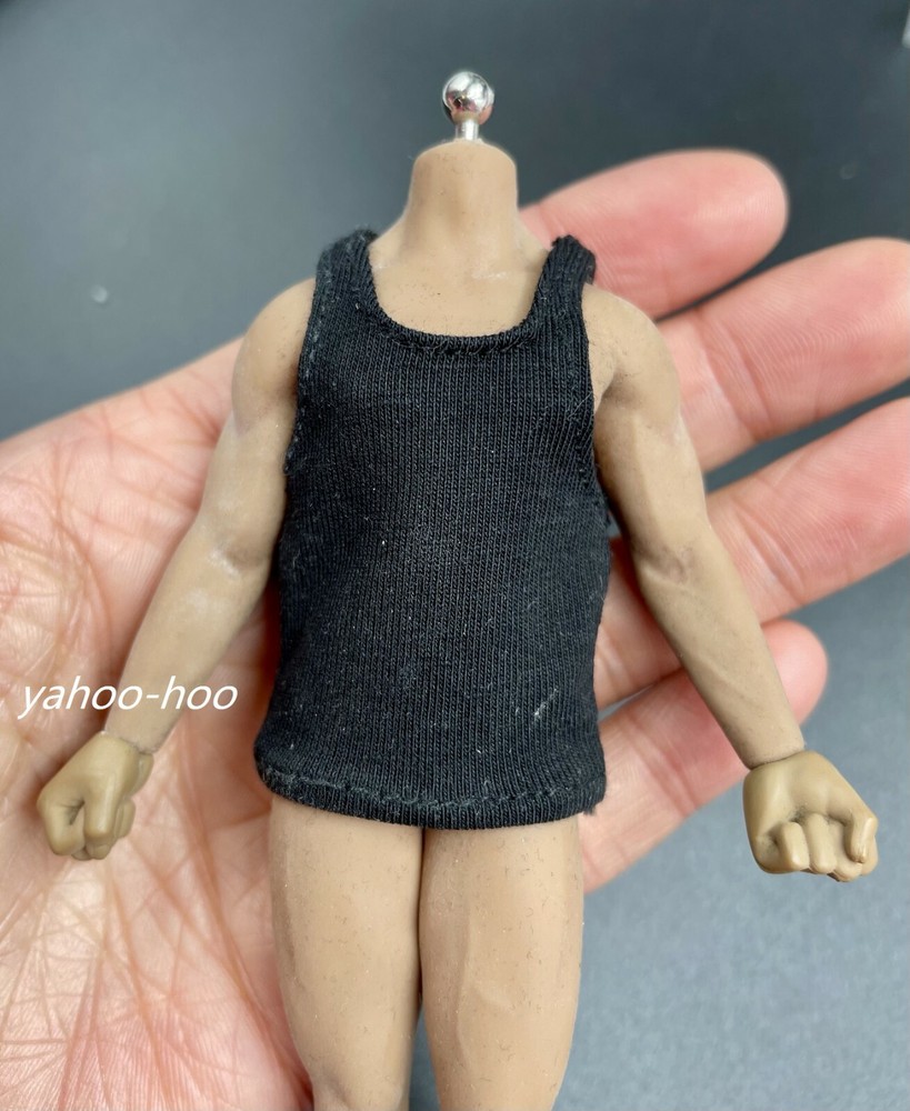 1/12 scale BLACK Tank Top For 6″ Male Figure Body Doll TBLeague PHICEN TM02A