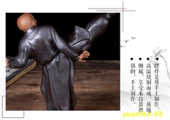 Shaolin Monk Chinese Kung Fu MARTIAL ARTS Figurines Statue Model Ceramics Gift