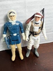 VINTAGE KENNER STAR WARS ESB 1980 HONG KONG LUKE & HAN HOTH LOT 100% COMPLETE