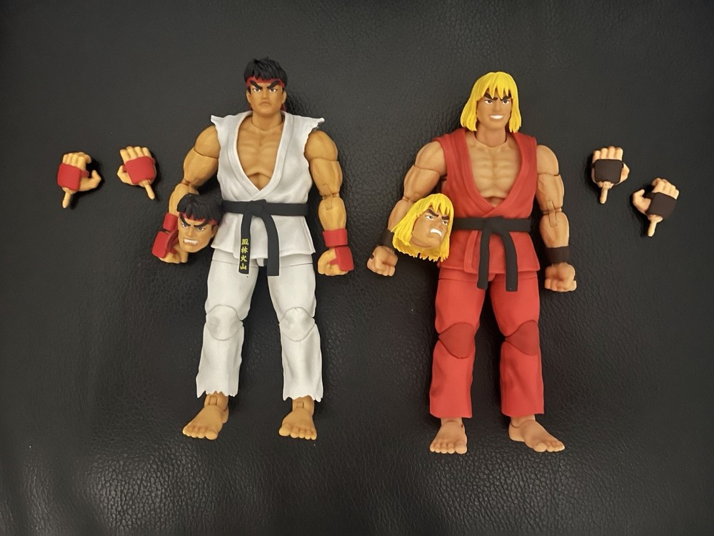 Jada Toys Ultra Street Fighter II The Final Challengers Ryu Ken Figures Loose