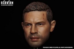 1/6 Tom Hardy Wounded Face Head Sculpt Fit 12” Muscle Figure Body