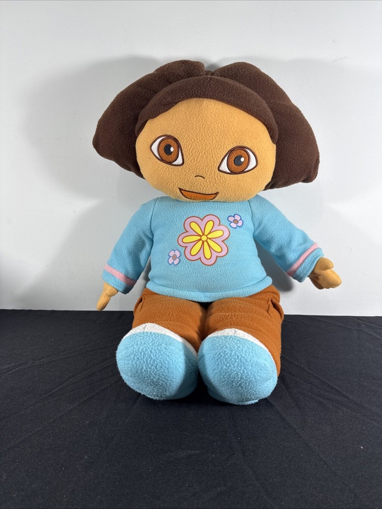 Vtg Y2K Dora The Explorer Jumbo Plush Viacom 24″ Nick Jr Pillow Toy Doll 2007