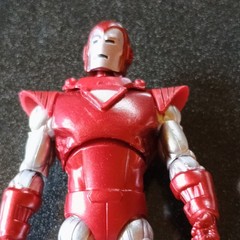 Marvel Iron Man & Thor Plastic Action Figure Lot w/ Hammer, Red/Silver/Black