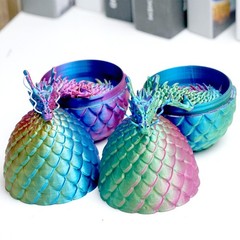 2PCS/Set 3D Printed Dragon Egg Model,Articulated Animals figure,Toys Home Decor