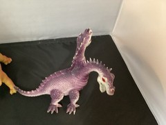 Lot Of Two Imperial Two Headed Dragons Purple & Orange