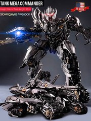 US SHIP_LS06 Transformers Figure/Black Mamba Transformation Tank Mega Commander