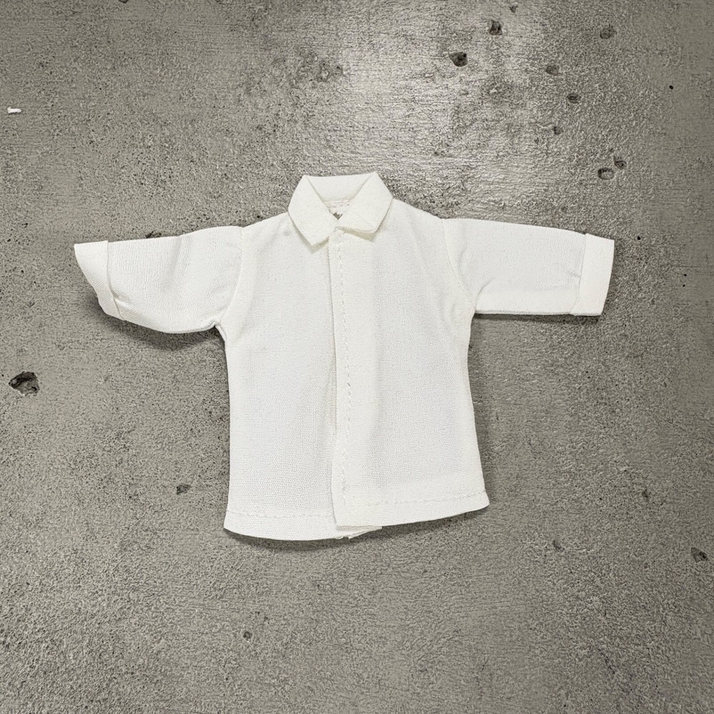 SU-RG-RSHT-WH-L: 1/12 White Dress Shirt w/ roll-up sleeve for 6″ Muscular body