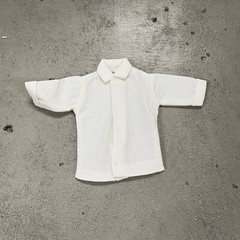 SU-RG-RSHT-WH-L: 1/12 White Dress Shirt w/ roll-up sleeve for 6″ Muscular body