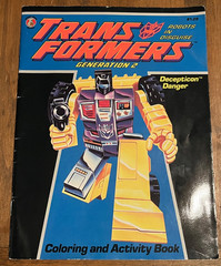 Transformers Generation 2 Decepticon Danger Coloring Activity Book 1993 Vintage